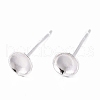 925 Sterling Silver Ear Stud Findings STER-K167-043B-S-1
