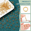 BENECREAT 200Pcs Rack Plating Brass Split Rings KK-BC0013-85B-4