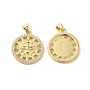 Rack Plating Brass Pave Cubic Zirconia Pendants KK-O142-10G-1