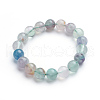 Natural Fluorite Stretch Bracelets BJEW-E373-10mm-10-01-1