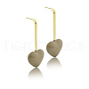 Brass Heart Dangle Stud Earrings EJEW-A121-19B-03-2