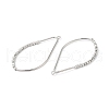 Brass Open Back Bezel Pendants KK-O144-25P-2