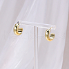 Elegant Brass C-shaped Stud Earrings CJ1383-2