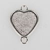 Vintage Tibetan Style Alloy Connector Cabochon Bezel Settings TIBE-O001-04AS-1