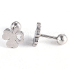 Tarnish Resistant 201 Stainless Steel Barbell Cartilage Earrings EJEW-R147-19-4