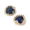 Natural Lapis Lazuli Faceted Heart Pendants G-I382-03G-01-2