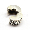 Alloy European Style Clasps PDLC-R001-18AS-3