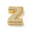 Brass Micro Pave Clear Cubic Zirconia Charms ZIRC-C009-01G-Z-1