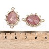 Natural Rhodonite Faceted Connector Charms G-K347-07G-05-3