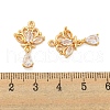 Brass Micro Pave Clear Cubic Zirconia Pendants KK-G492-02G-3