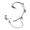 316 Surgical Stainless Steel Cuff Earrings EJEW-E300-15AS-01-2