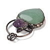 Natural Green Aventurine & Amethyst Big Pendants G-A221-04G-2