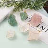 Rough Raw Natural Fluorite & Quartz Crystal & Rose Quartz Pendants PALLOY-JF00586-4