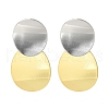Brass Dangle Stud Earrings EJEW-S262-03GP-2