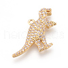Brass Micro Pave Cubic Zirconia Pendants KK-O106-18-2