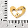201 Stainless Steel Pendants STAS-A116-01G-01-3