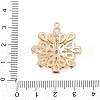 Brass Micro Pave Cubic Zirconia with Glass Pendants KK-Q026-16G-3
