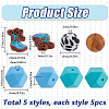SUNNYCLUE 25Pcs 5 Styles Silicone Beads SIL-SC0002-08-2