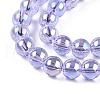 Electroplate Transparent Glass Beads Strands X-GLAA-T032-T6mm-AB01-4