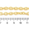 Brass Textured Cable Chain Necklaces for Women NJEW-K282-05G-5