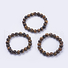 Natural Tiger Eye Beaded Stretch Bracelets BJEW-I253-10mm-27-2