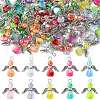 100Pcs Acrylic Alloy Pendants PALLOY-CJ00045-9