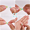 CHGCRAFT 560Pcs 7 Colors Opaque Acrylic Linking Rings MACR-CA0001-41-4