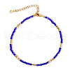 Glass Round Beads Ankles for Women KT6015-2-2