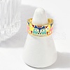 Brass Micro Pave Cubic Zirconia Enamel Cuff Rings for Women RJEW-L113-019G-05-3