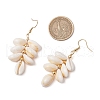 304 Stainless Steel Shell Shape Dangle Earrings EJEW-JE06381-01-3