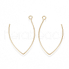 Brass Earring Hooks KK-T038-422G-1