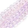 Transparent Painted Glass Beads Strands X1-DGLA-A034-T8mm-A05-2