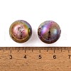 UV Plating Rainbow Iridescent Two Tone Acrylic Beads PACR-C009-04F-3