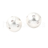 Brass Micro Pave Clear Cubic Zirconia Stud Earrings EJEW-S270-03S-2