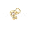 Brass Micro Pave Cubic Zirconia Charms ZIRC-I356-13G-04-2