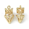 Brass Cubic Zirconia Pendants KK-G462-51KCG-1