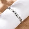 304 Stainless Steel Panther Chain Bracelets for Women BJEW-R027-07P-1