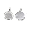 Anti-Tarnish Rhodium Plated 925 Sterling Silver Pendant Cabochon Settings STER-I017-017P-3