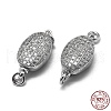 Anti-Tarnish Rhodium Plated 925 Sterling Silver Box Clasps STER-L057-011P-5