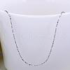 Platinum Plated Tin Alloy Snake Chain Fine Necklaces NJEW-BB10180-18-1