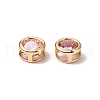 Brass Micro Pave Cubic Zirconia Beads KK-A259-12G-07-1