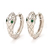 Brass Micro Pave Cubic Zirconia Hoop Earrings X-EJEW-F273-07P-1