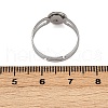 304 Stainless Steel Cuff Ring Components STAS-D372-06P-01-3