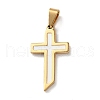 201 Stainless Steel Enamel Pendants STAS-U053-02G-1