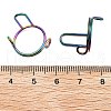 Plating(IP) 304 Stainless Steel Arch Adjustable Ring for Unisex RJEW-H230-03RC-3