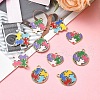 10Pcs 5 Styles Alloy Enamel Pendants ENAM-YW0003-87-6
