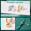   2Pcs 2 Colors 925 Sterling Silver Ice Pick Pinch Bails STER-PH0001-93-4