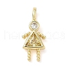 Brass Micro Pave Cubic Zirconia Pendants ZIRC-I356-17G-B07-1