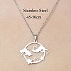 201 Stainless Steel Hollow Cloud & Star Pendant Necklace NJEW-OY001-86-3