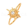 304 Stainless Steel Rhinestone Cuff Rings RJEW-D306-23G-2